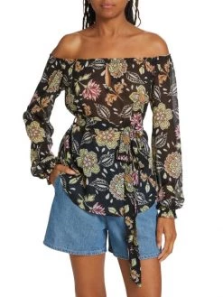 Rag & Bone Sierra Floral Off-The-Shoulder Top -Rag & bone Sales Shop unnamed file 319