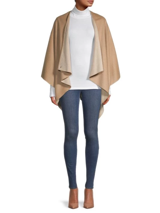 Rag & Bone Reversible Crown Cashmere Poncho Wine 2 Rag & Bone Reversible Crown Cashmere Poncho Wine - Image 2