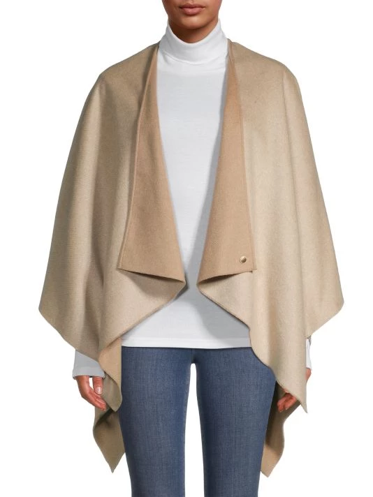 Rag & Bone Reversible Crown Cashmere Poncho Wine 6 Rag & Bone Reversible Crown Cashmere Poncho Wine - Image 6