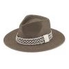 Rag & Bone Net Band Woven Straw Packable Fedora Safari