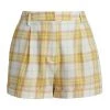 Rag & Bone Ivy Pleated Plaid Shorts