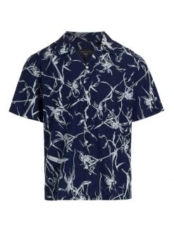 Rag & Bone Avery Print Short-Sleeve Cotton Camp Shirt For Men