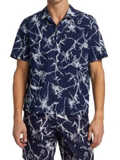 Rag & Bone Avery Print Short-Sleeve Cotton Camp Shirt For Men -Rag & bone Sales Shop unnamed file 534