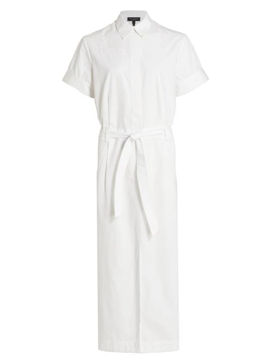 Rag & Bone Jade Embroidered Belted Shirt Dress White 1 Rag & Bone Jade Embroidered Belted Shirt Dress White