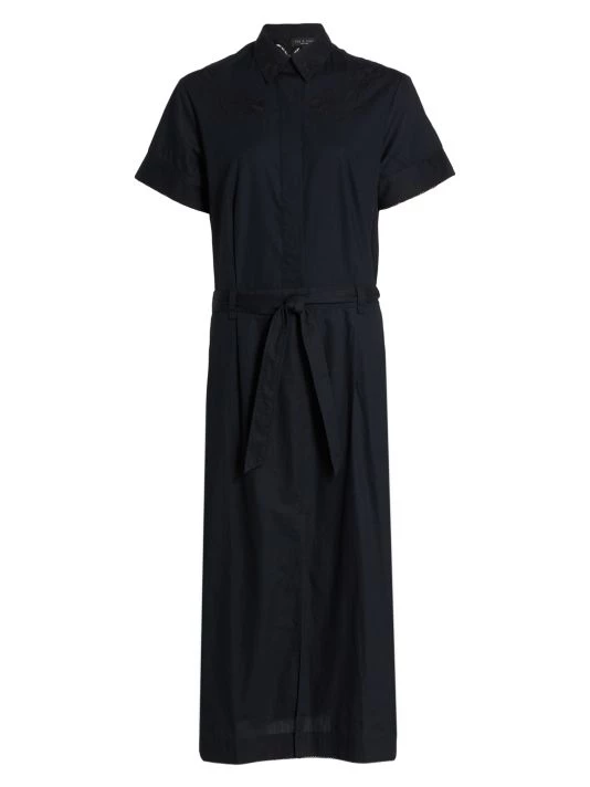 Rag & Bone Jade Embroidered Belted Shirt Dress White 4 Rag & Bone Jade Embroidered Belted Shirt Dress White - Image 4