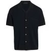 Rag & Bone Avery Herringbone Snap-Front Shirt For Men Black Navy