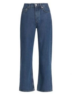 Rag & Bone Logan Mid-Rise Featherweight Wide-Leg Jeans