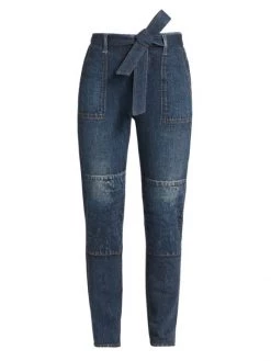 Rag & Bone Miramar Mia Belted High-Rise Straight Leg Jeans