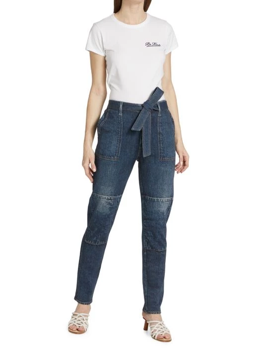 Rag & Bone Miramar Mia Belted High-Rise Straight Leg Jeans 2 Rag & Bone Miramar Mia Belted High-Rise Straight Leg Jeans - Image 2