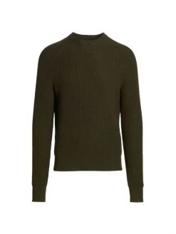 Rag & Bone Ribbed Cashmere Sweater For Men Black
