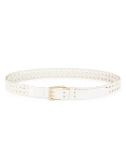 Rag & Bone Mini Leather Woven Belt Antique White -Rag & bone Sales Shop unnamed file 684