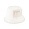 Rag & Bone Ellis Leather-Trimmed Canvas Bucket Hat Antique White