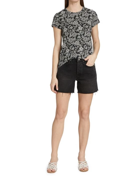 Rag & Bone Floral T-Shirt Black White 2 Rag & Bone Floral T-Shirt Black White - Image 2