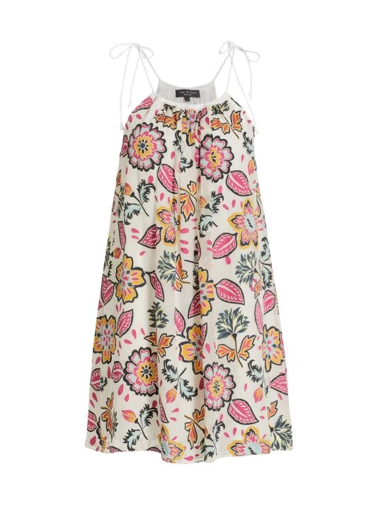 Rag & Bone Bailey Self-Tie Floral Minidress 1 Rag & Bone Bailey Self-Tie Floral Minidress