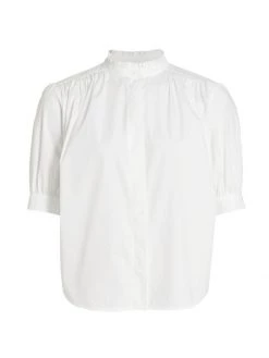 Rag & Bone Jordan Mockneck Button-Down Top White -Rag & bone Sales Shop unnamed file 857